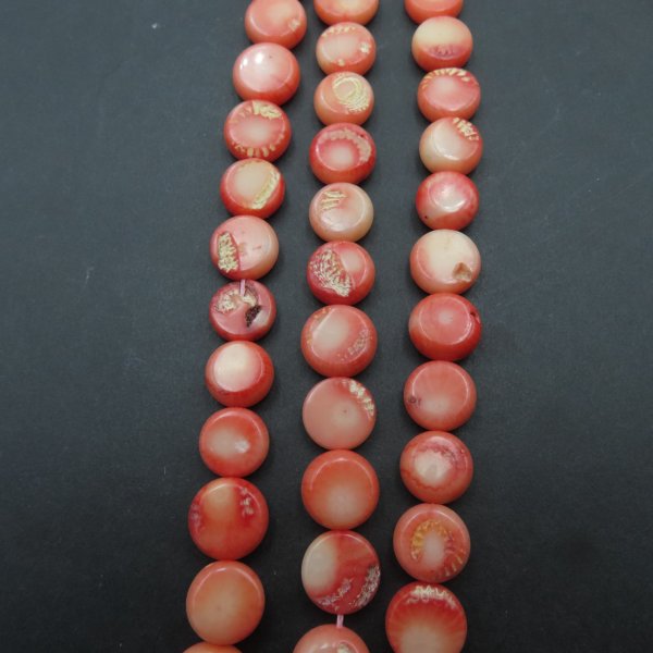 Koral różowy tabletki 8-10 (sznur 42 cm)