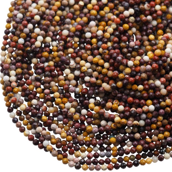 Mokait Fasetowany kulka 4mm (sznur)