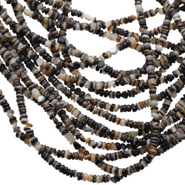 Muszla czarna - dyski 5x1-2 mm (sznur 38 cm)