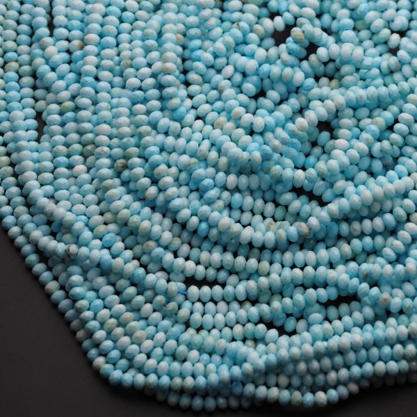 Turkus 4x3 fasetowany błękitny (sznur)