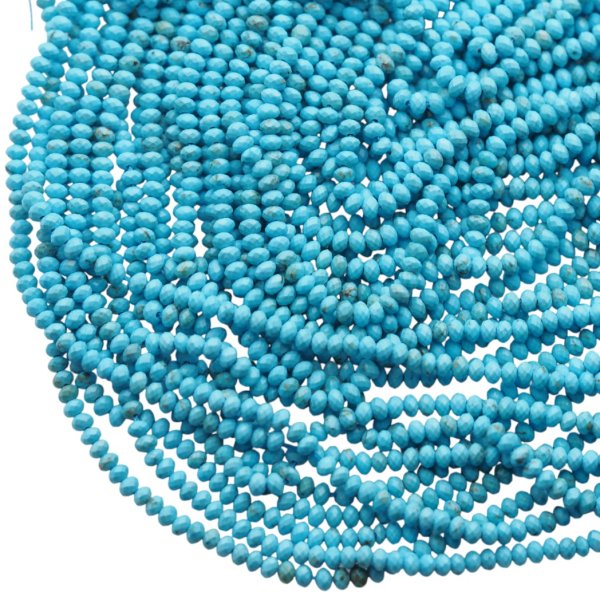 Turkus 4x3 fasetowany niebieski (sznur)