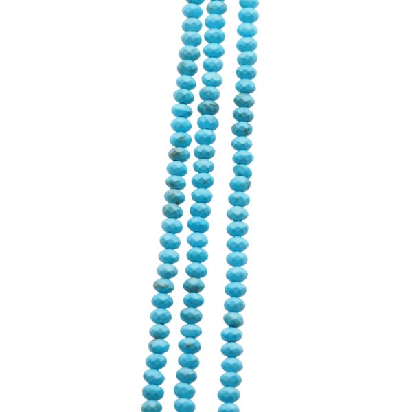 Turkus 4x3 fasetowany niebieski (sznur)