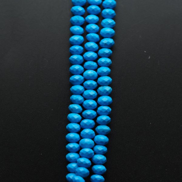 Turkus 4x3 fasetowany niebieski (sznur)