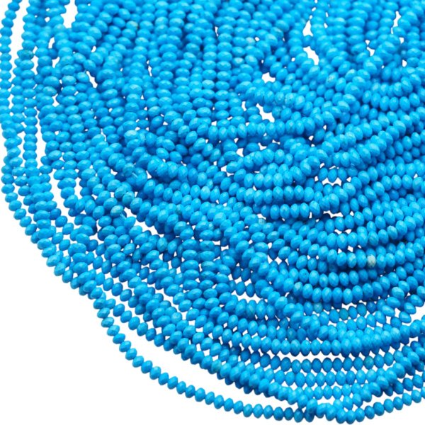 Turkus 4x3 fasetowany niebieski (sznur)