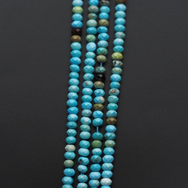 Turkus (howlit) fasetowane walce 2x3 mm (sznur)