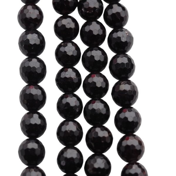 Granat fasetowany kulka 10mm (sznur 38 cm)
