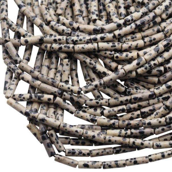 Jaspis dalmatyński rurka 4x13 mm (sznur)