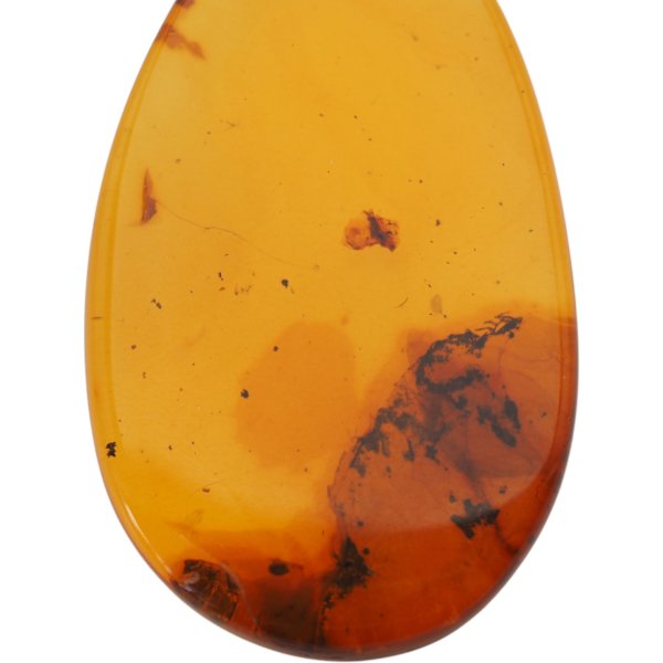 Naturalny bursztyn bałtycki – kaboszon 50x30x7 mm, miodowo-koniakowy, lekko wypukły z obu stron