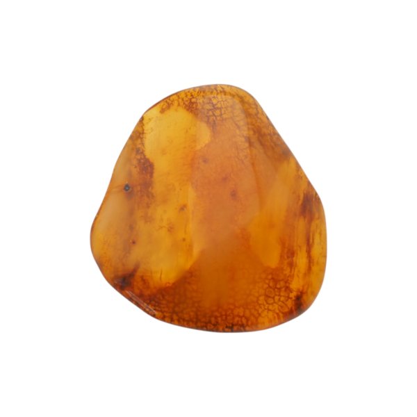 Naturalny bursztyn bałtycki – kaboszon 33x31x7 mm - oszlifowany z przodu, surowy od spodu