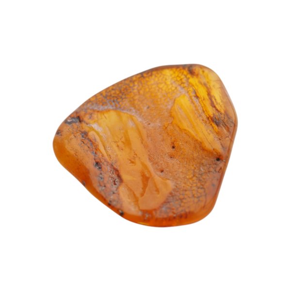 Naturalny bursztyn bałtycki – kaboszon 33x31x7 mm - oszlifowany z przodu, surowy od spodu