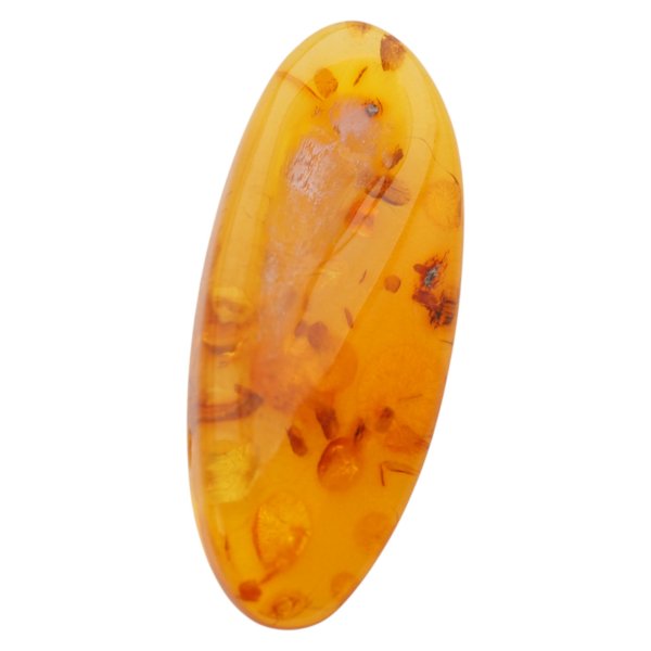 Naturalny bursztyn bałtycki – kaboszon 44x19x7 mm, płaski od spodu