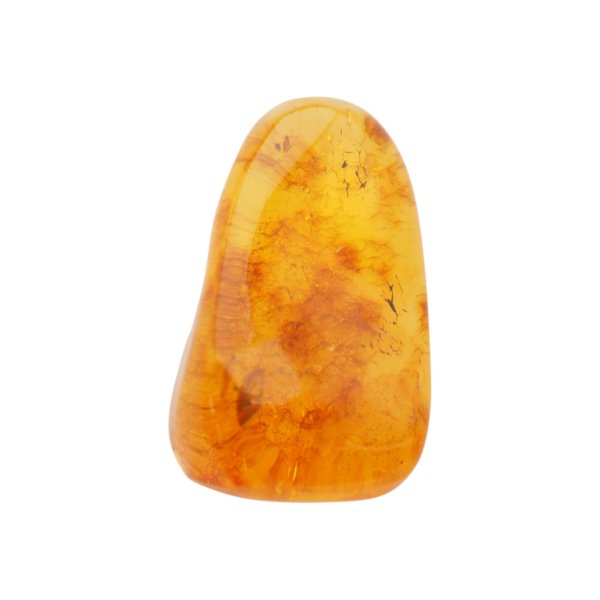 Naturalny bursztyn bałtycki, miodowy – kaboszon 36x22x11 mm, płaski od spodu z nierównościami