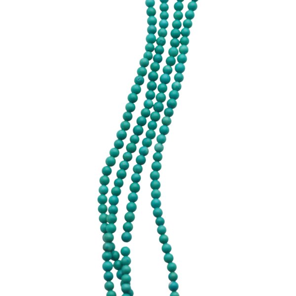 Turkus (howlit) kulka polerowana 2mm - zielony (sznur)