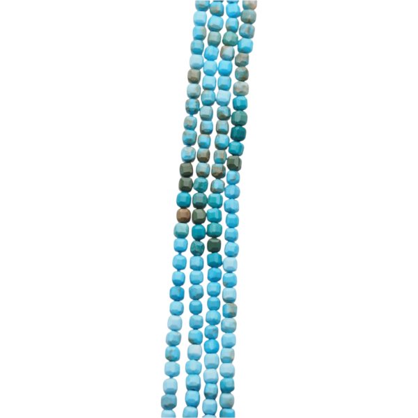 Turkus kostka fasetowana 3 mm (sznur)