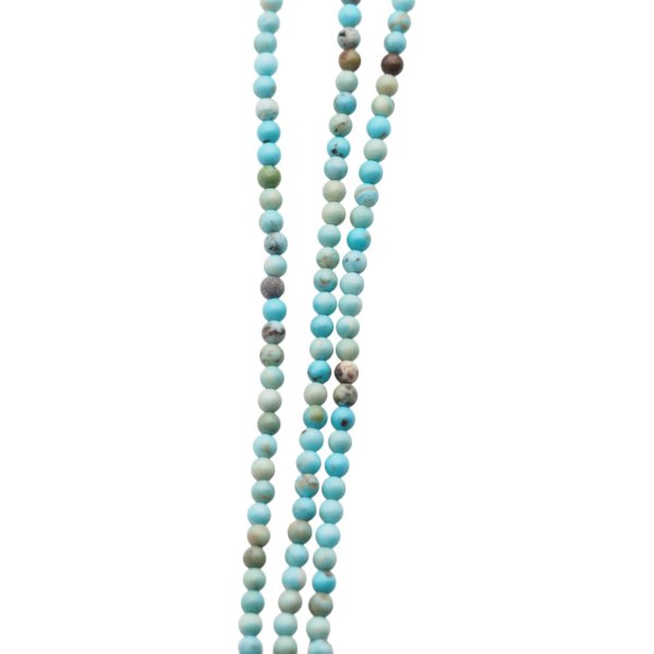 Turkus kulka polerowany 2mm naturalny (sznur)