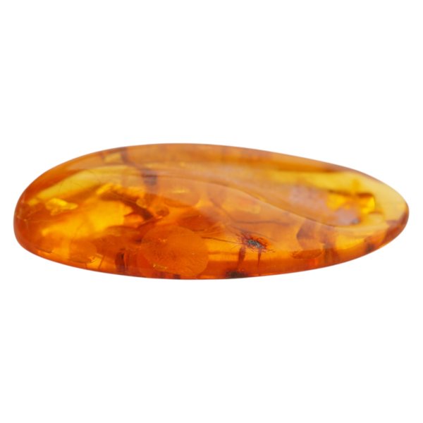 Naturalny bursztyn bałtycki – kaboszon 44x19x7 mm, płaski od spodu