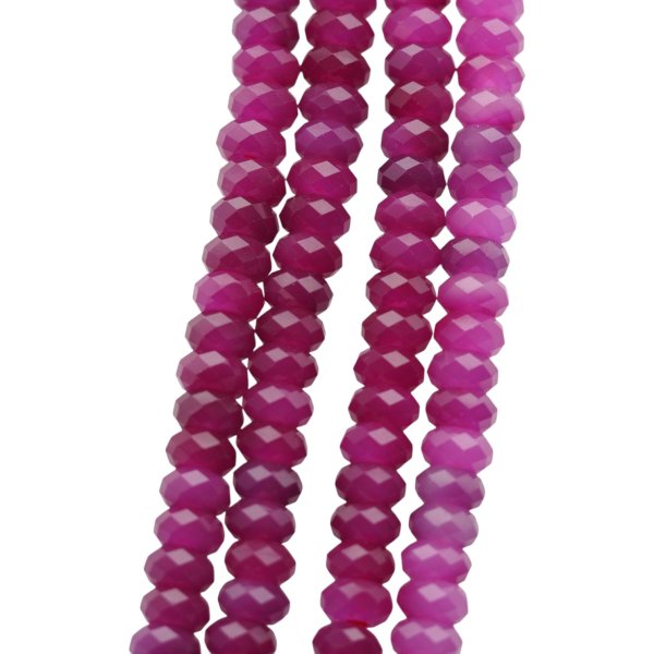 Rubin fasetowane oponki 7,5x4 mm (sznur 39 cm)