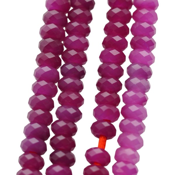 Rubin fasetowane oponki 7,5x4 mm (sznur 39 cm)