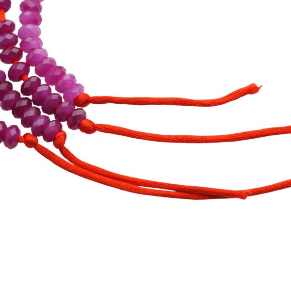 Rubin fasetowane oponki 7,5x4 mm (sznur 39 cm)