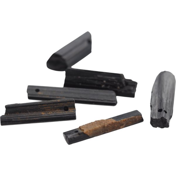 Turmalin czarny - nieregularne, surowe kryształy (sztuka)