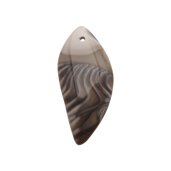 Krzemień Pasiasty kaboszon 54x24x7 mm - wiercony u góry (sztuka)