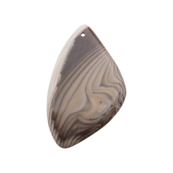 Krzemień Pasiasty kaboszon 74x45x5 mm - wiercony u góry (sztuka)