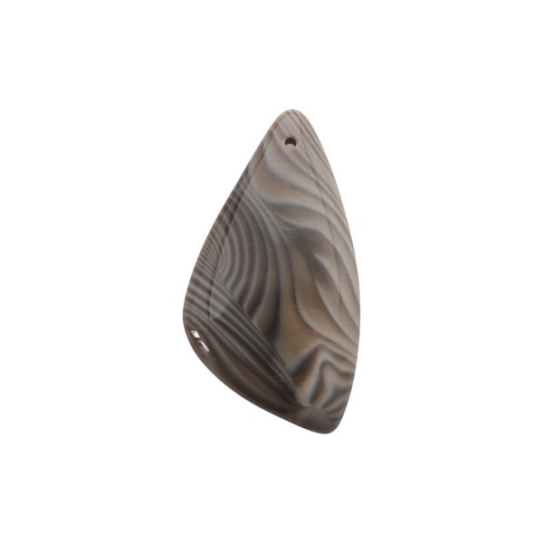 Krzemień Pasiasty kaboszon łza 62x33x6mm - wiercony u góry (sztuka)