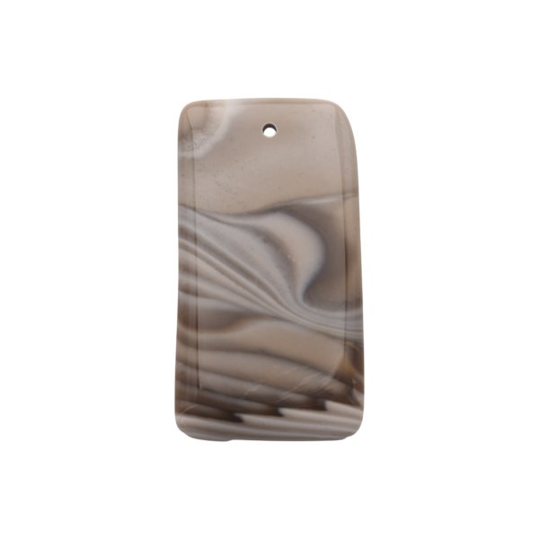 Krzemień Pasiasty kaboszon prostokąt 61x33x5 mm - wiercony u góry (sztuka)