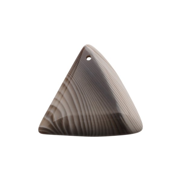 Krzemień Pasiasty kaboszon trójkąt 45x50x7mm - wiercony u góry (sztuka)