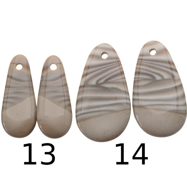 Krzemień Pasiasty para na kolczyki - kabaszony wiercone u góry (różne kształty i rozmiary)