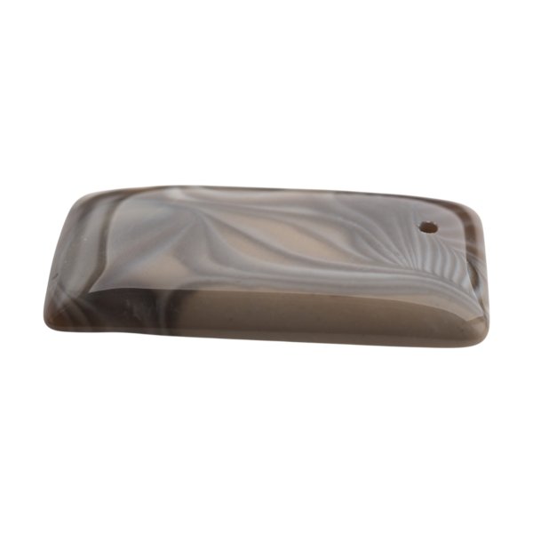 Krzemień Pasiasty kaboszon prostokąt 56x31x6 mm - wiercony u góry (sztuka)