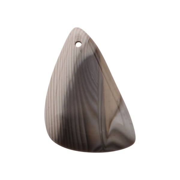Krzemień Pasiasty kaboszon trójkąt 48x35x5 mm - wiercony u góry (sztuka)