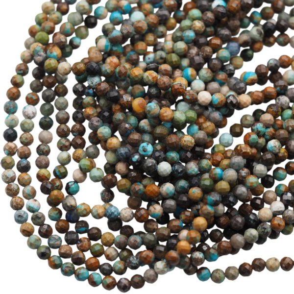 Turkus naturalny kulka fasetowana 4mm (sznur)