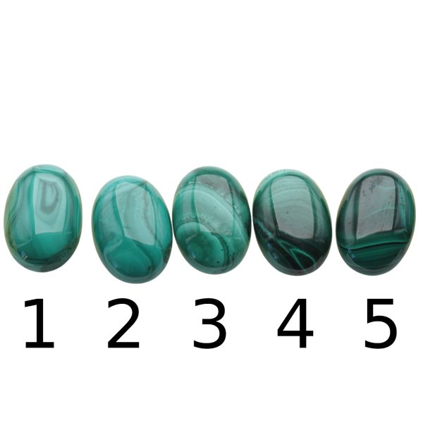 Malachit 25x18x4,5-5 mm owal (sztuka)