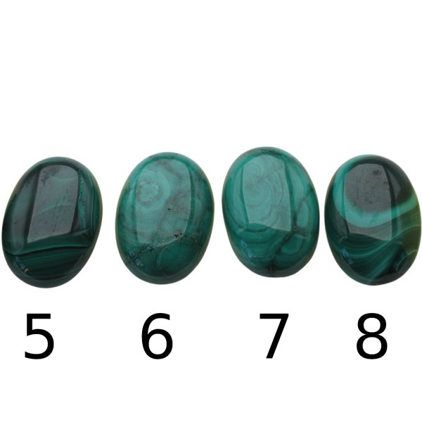 Malachit 25x18x4,5-5 mm owal (sztuka)