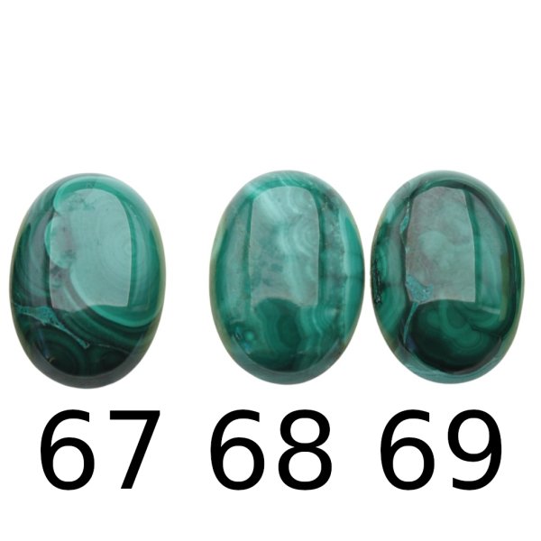 Malachit 25x18x4,5-5 mm owal (sztuka)