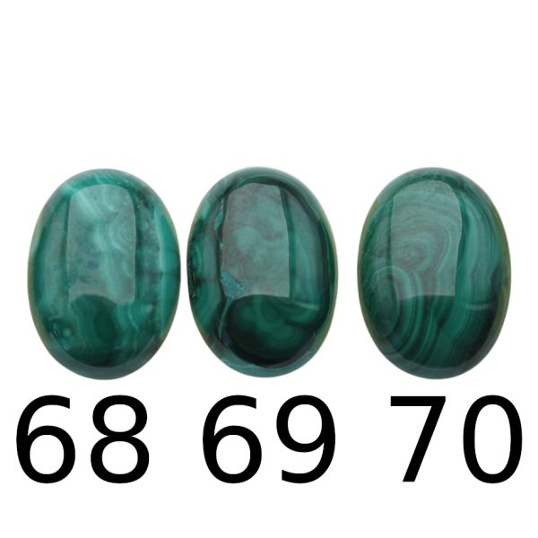 Malachit 25x18x4,5-5 mm owal (sztuka)