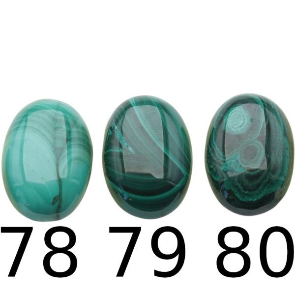 Malachit 25x18x4,5-5 mm owal (sztuka)