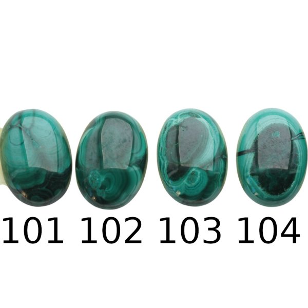 Malachit 25x18x4,5-5 mm owal (sztuka)