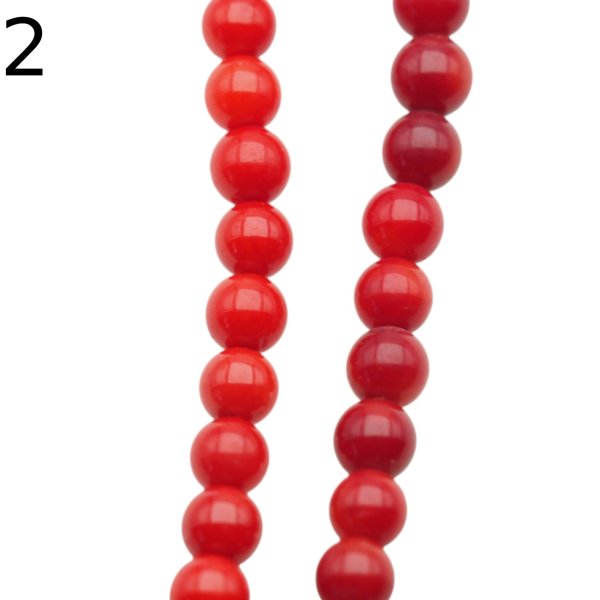 Koral czerwony kulka 4,5mm (sznur 40 cm)