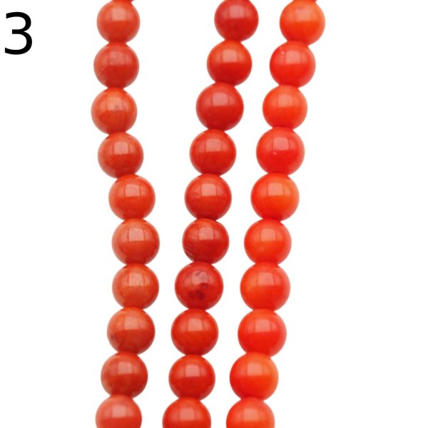 Koral czerwony kulka 4,5mm (sznur 40 cm)