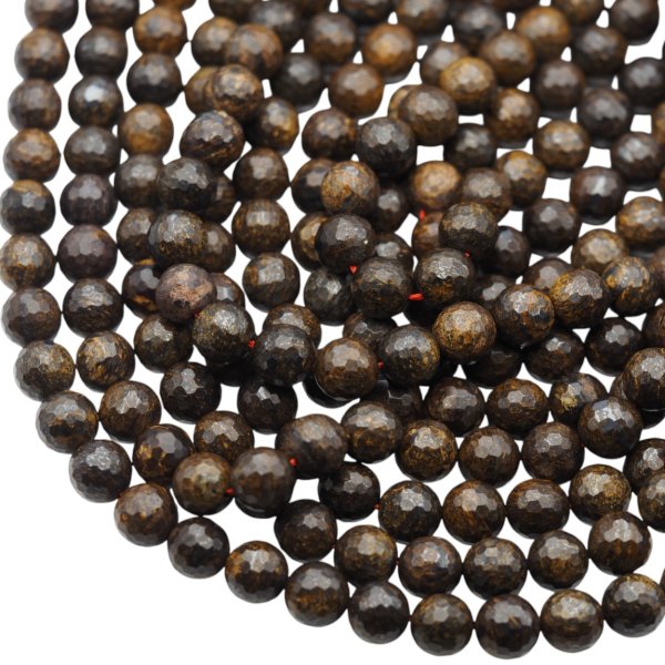 Bronzyt kulka fasetowany 10 mm (sznur)