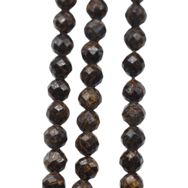 Bronzyt kulka fasetowany 3 mm (sznur)
