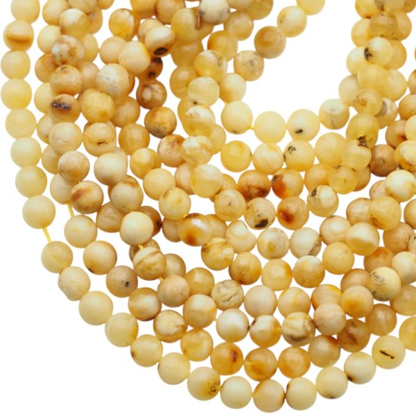 Bursztyn kulka polerowana 5,5 mm (sznur)