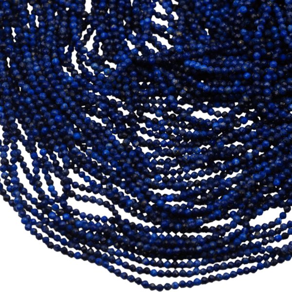 Lapis lazuli kulka fasetowana 2,5 mm  (sznur)