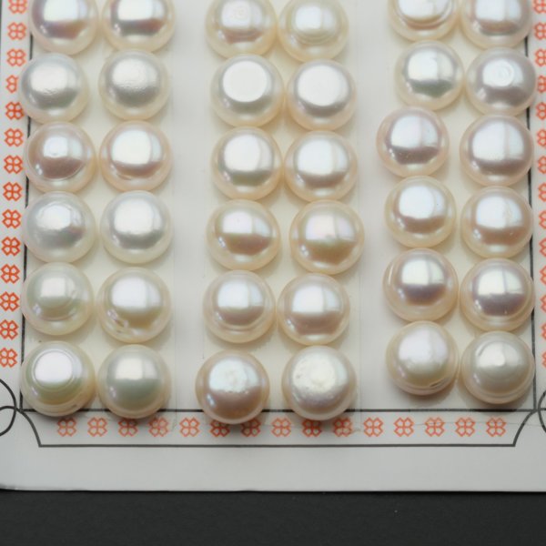 Perła hodowana biała 9,5-10 mm (para) okrągła jakość 3A