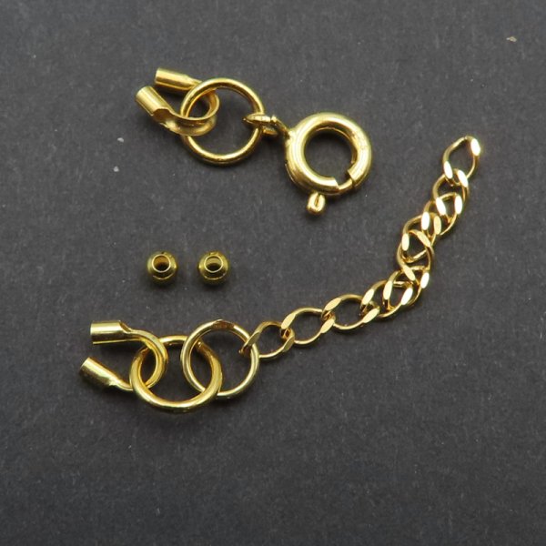 Srebro Złocone Ag  - zestaw do zakończenia biżuterii