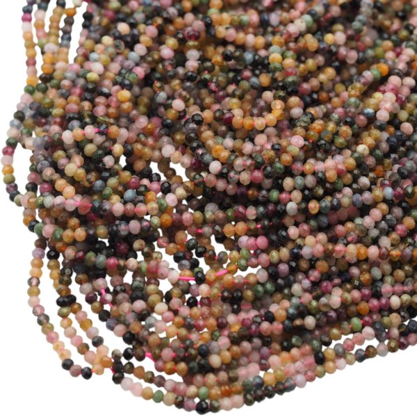 Turmalin kolorowy fasetowana oponka 3x2 mm (sznur)