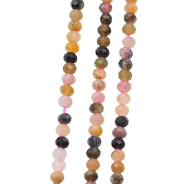 Turmalin kolorowy fasetowana oponka 3x2 mm (sznur)