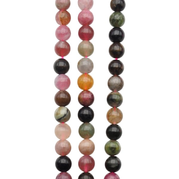 Turmalin kolorowy kulka polerowana 5,7 mm (sznur)